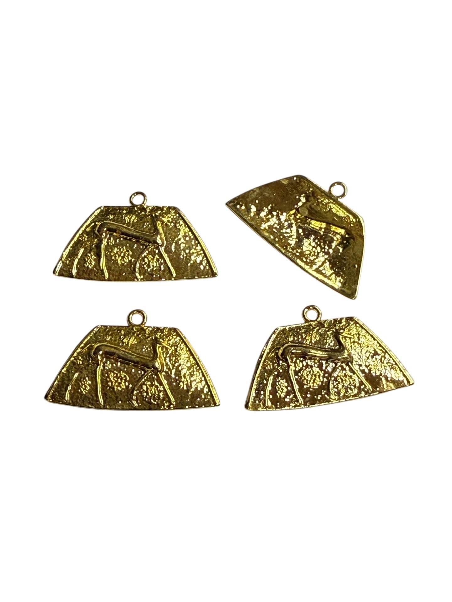 Altın Kaplama Antik Geyik Sallantı