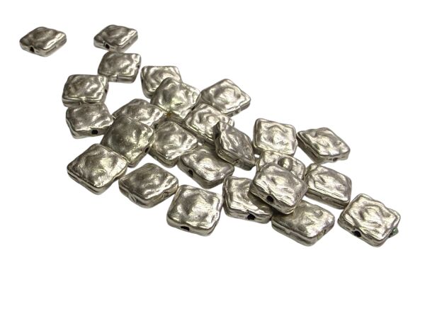 Gümüş Kaplama Desenli Kare Bileklik Malzemesi