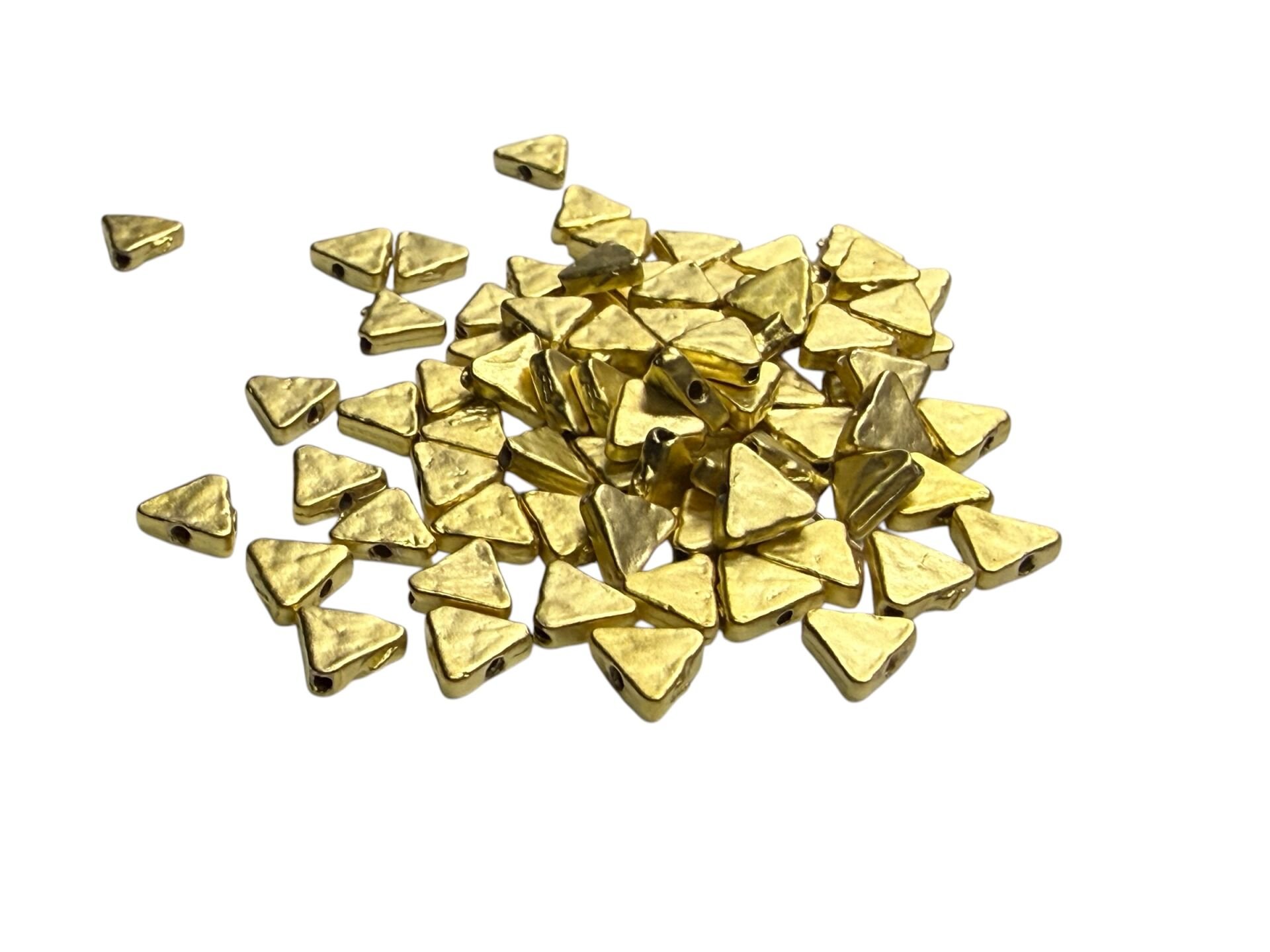 Mat Altın Kaplama Dövme Desenli Üçgen Bileklik Malzemesi