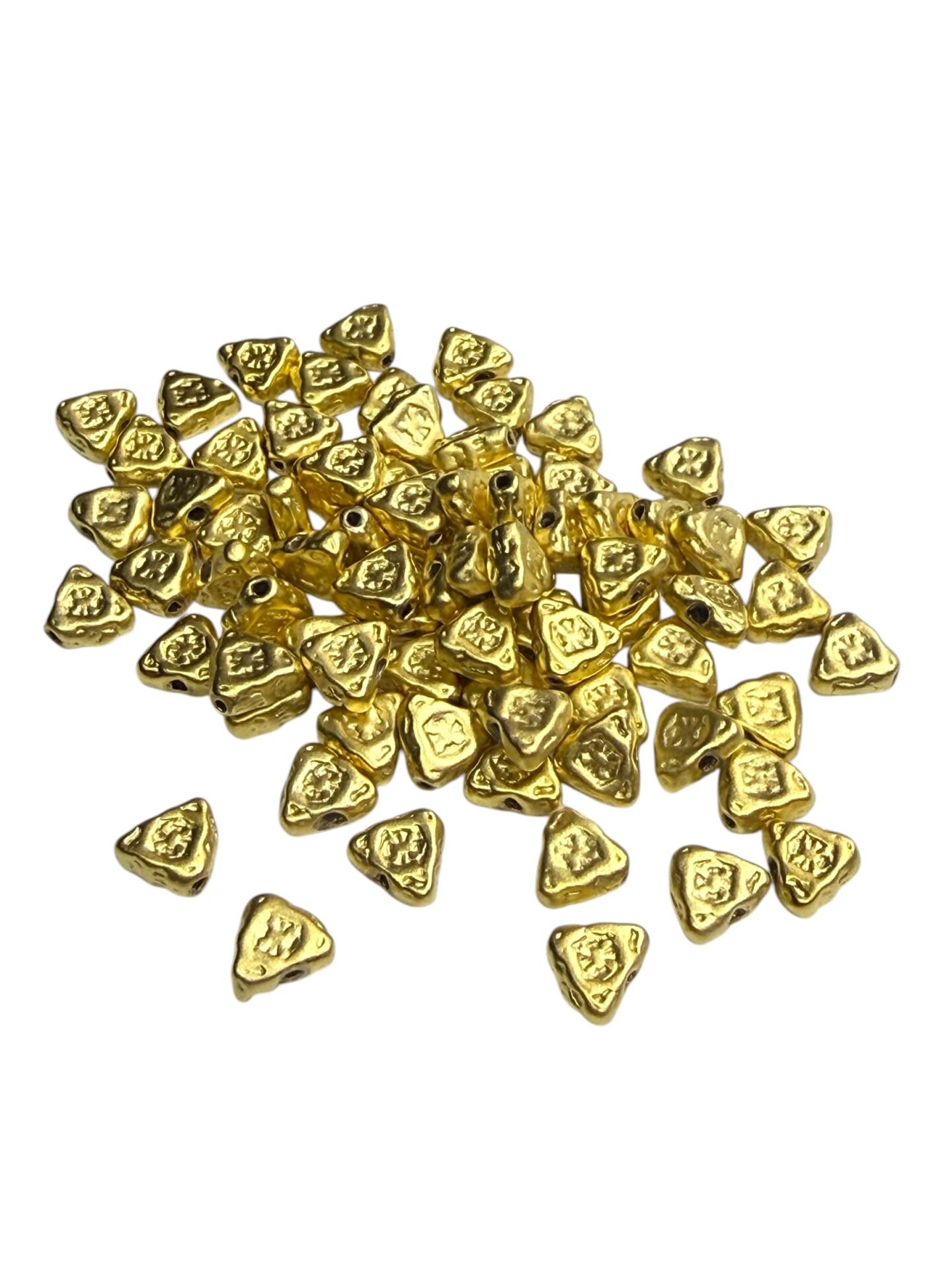 Mat Altın Kaplama Desenli Üçgen Bileklik Malzemesi