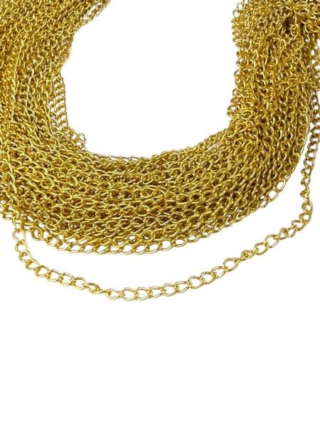 Mat Altın Kaplama Forse Zincir (1 Metre)