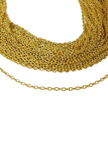 Mat Altın Kaplama Kalemli SF Zincir (1 Metre)