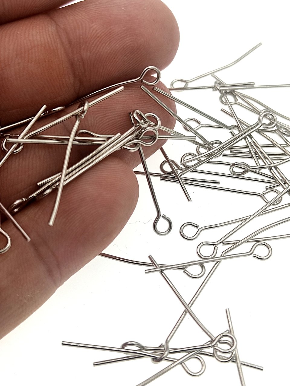0,80 x 25 mm Free Nikel Kaplama Pirinç Halkalı İğne
