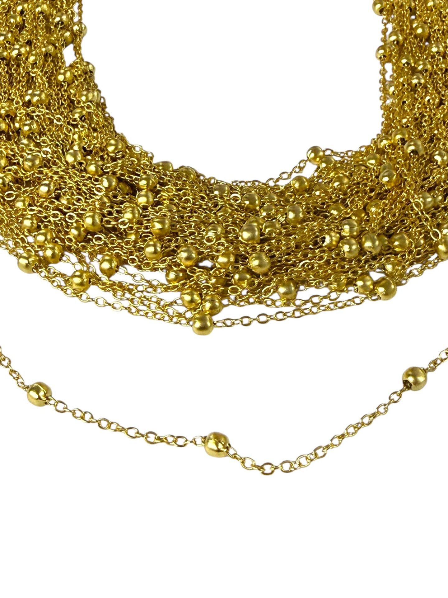 Mat Altın Kaplama Toplu Zincir (1 Metre)