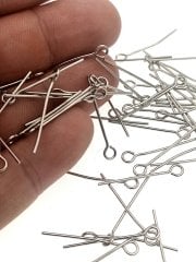 0,80 x 30 mm Free Nikel Kaplama Pirinç Halkalı İğne