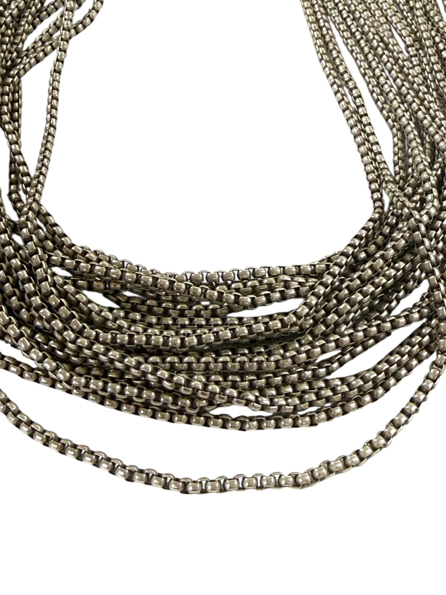 Antik Gümüş Kaplama Arnavut Zincir (1 Metre)