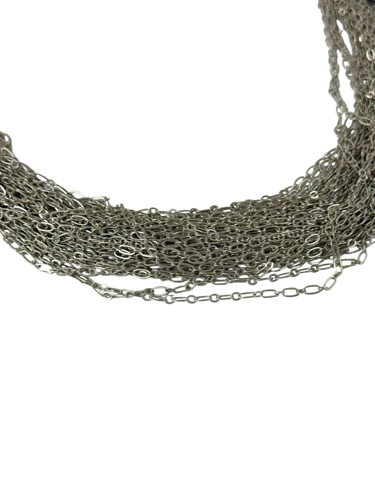 Antik Gümüş Kaplama Zincir (1 Metre)