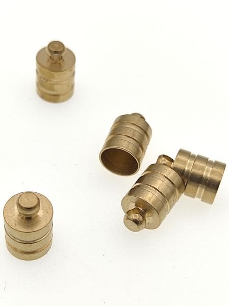 8 mm Kulplu Çizgili Pirinç Kapsül - Ham