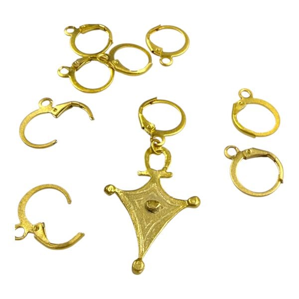 Mat Altın Kaplama Ay Küpe Kancası