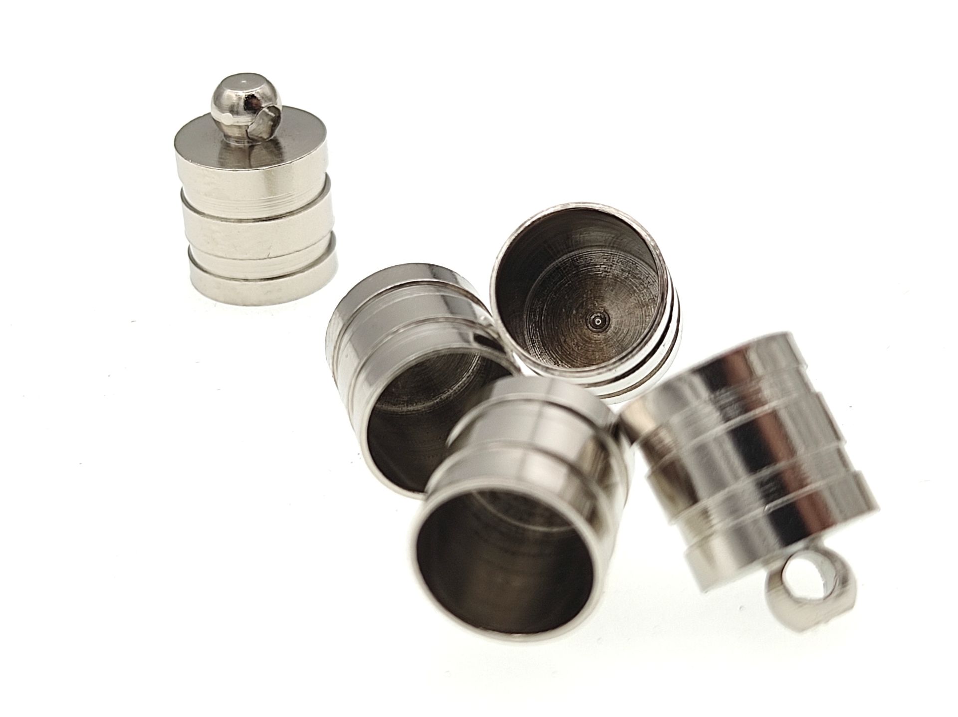 8 mm Kulplu Çizgili Pirinç Kapsül - Nikel
