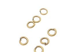 0,70 x 4 mm Antik Sarı Kaplama Prinç Halka
