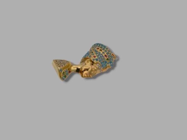 Altın Kaplama Taşlı Nefertiti Sallantı