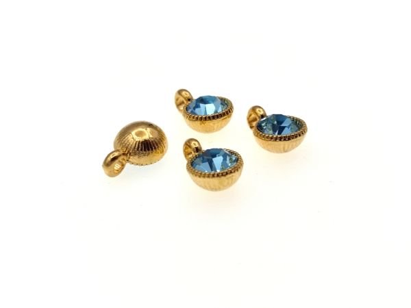 Altın Kaplama Pembe Taşlı Sallantı