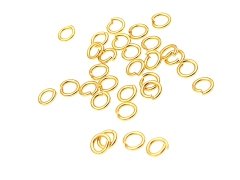 0,80 x 6 mm Altın Kaplama Prinç Halka