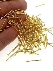 0,85 x 15 mm Sarı Kaplama Pirinç İğne