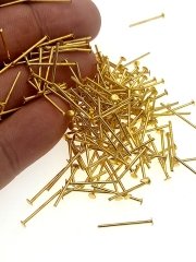 0,85 x 20 mm Sarı Kaplama Pirinç İğne