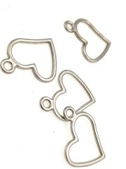 S-021 Boyalı Gümüş Kalp Sallantı