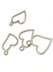 S-021 Boyalı Gümüş Kalp Sallantı