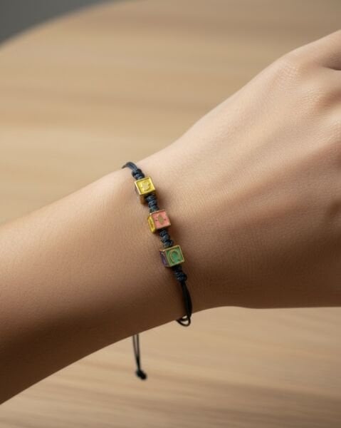 Mat Altın Kaplama Mineli Şans Küpleri (Mavi)