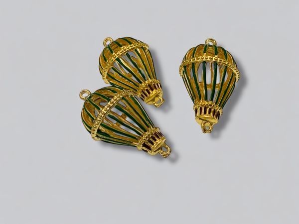 Mat Altın Kaplama Mineli Balon Sallantı Yeşil