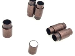 6 mm Mıknatıslı Düz Klips 12 Adet - Bakır Oksit