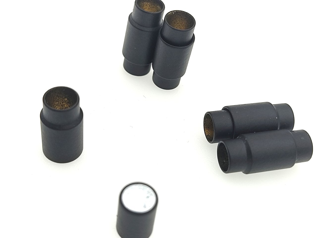 6 mm Mıknatıslı Düz Klips 12 Adet - Siyah