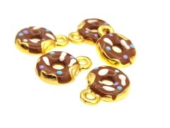 Altın Kaplama Mineli Donut Sallantı