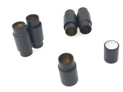 7 mm Mıknatıslı Düz Klips 12 Adet - Siyah