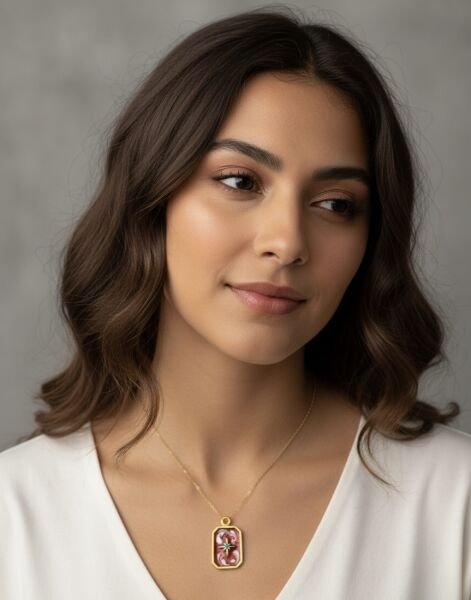 Altın Kaplama Mineli Kutup Yıldızı Sallantı