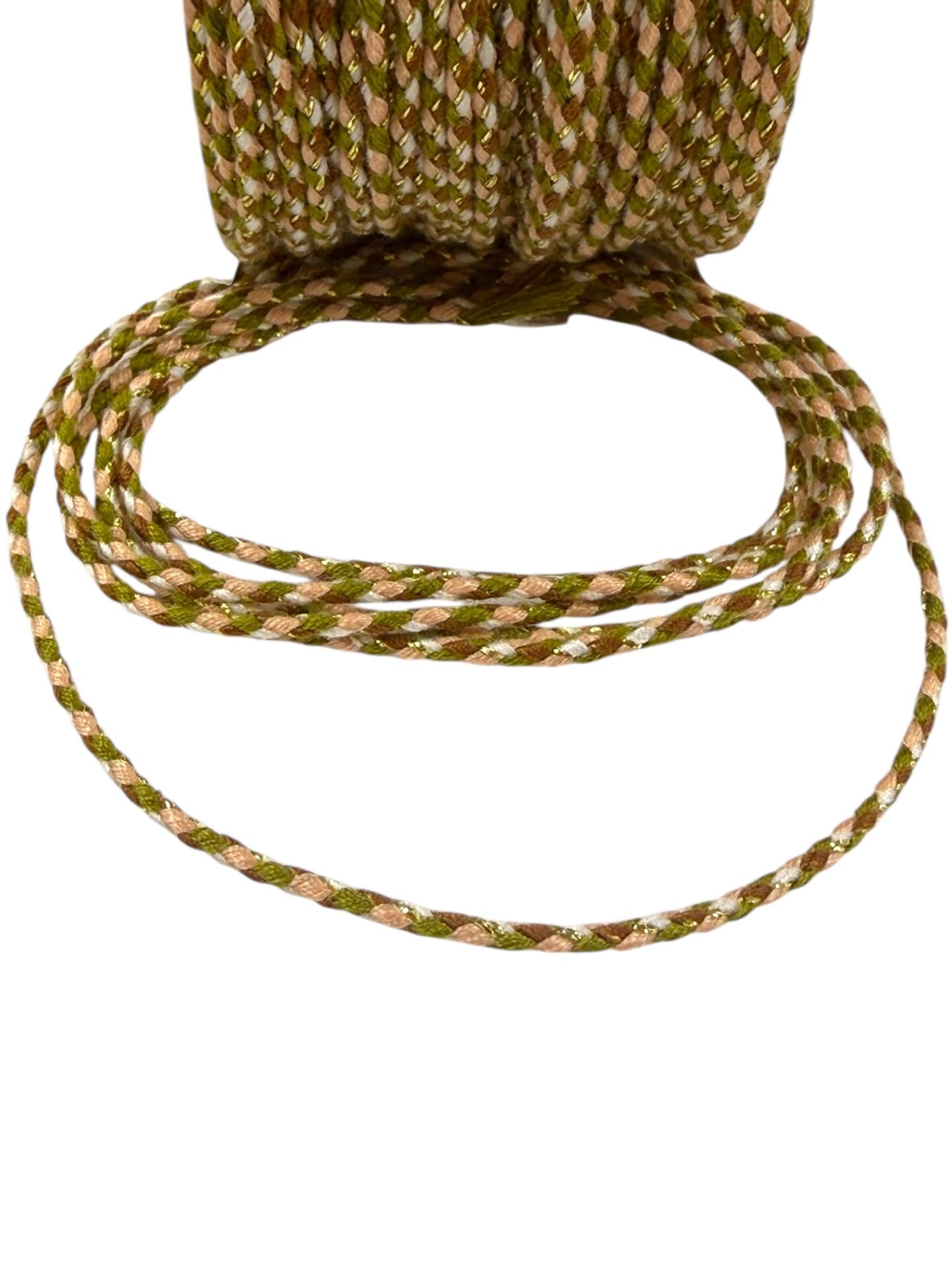 Simli Örgü İp (5m) - (Yeşil-Taba )