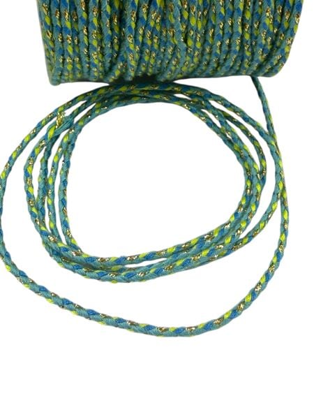 Simli Örgü İp (5 m) - (Turkuaz-Yeşil)