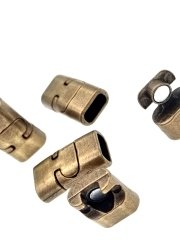 Kanalsız Üstten Geçmeli Mıknatıslı Klips 12 Adet - Antik Sarı