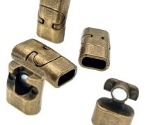 Kanalsız Üstten Geçmeli Mıknatıslı Klips 12 Adet - Antik Sarı