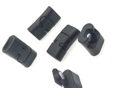 Kanalsız Üstten Geçmeli Mıknatıslı Klips 12 Adet - Siyah