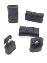 Kanalsız Üstten Geçmeli Mıknatıslı Klips 12 Adet - Siyah