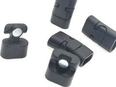 Kanalsız Üstten Geçmeli Mıknatıslı Klips 12 Adet - Siyah