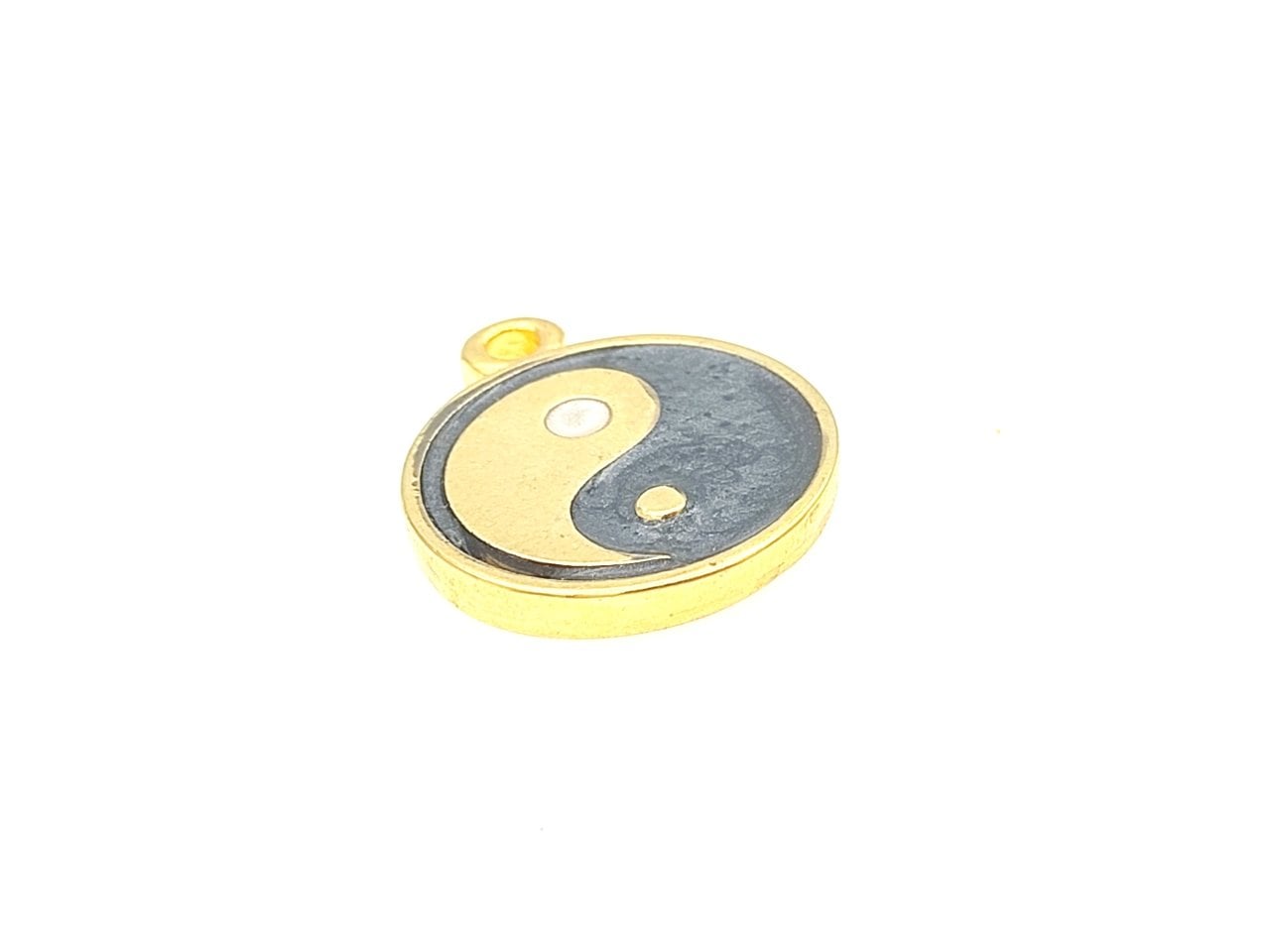 Altın Kaplama  Mineli Ying Yang Sallantı