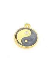 Altın Kaplama  Mineli Ying Yang Sallantı