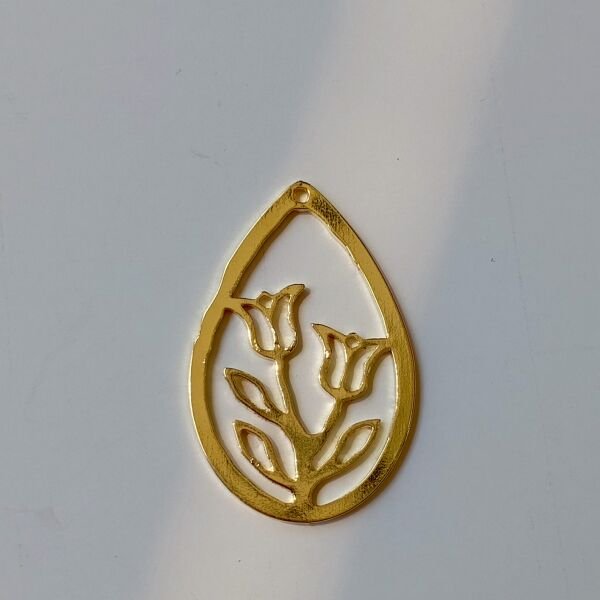 Damla İçi Çiçek Kolye Ucu