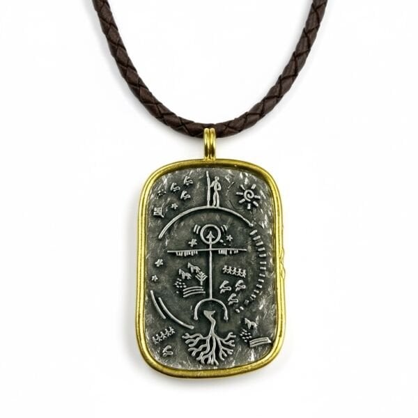 Mat Altın Kaplama Çerçeveli Antik Gümüş Kaplama Şaman Davulu Sallantı