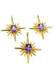 Altın Kaplama Taşlı Kutup Yıldızı Sallantı