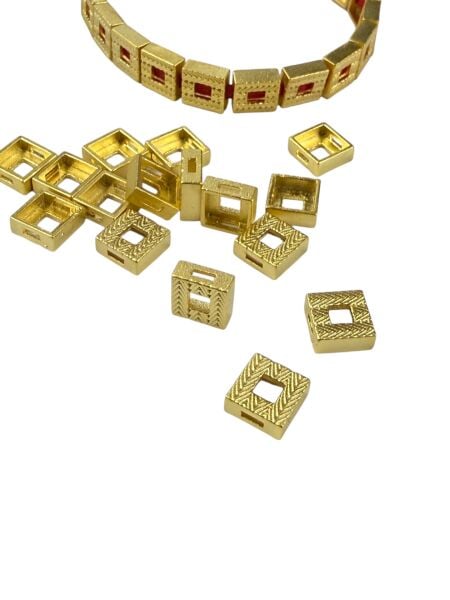 Mat Altın Kaplama Kare Bileklik Malzemesi