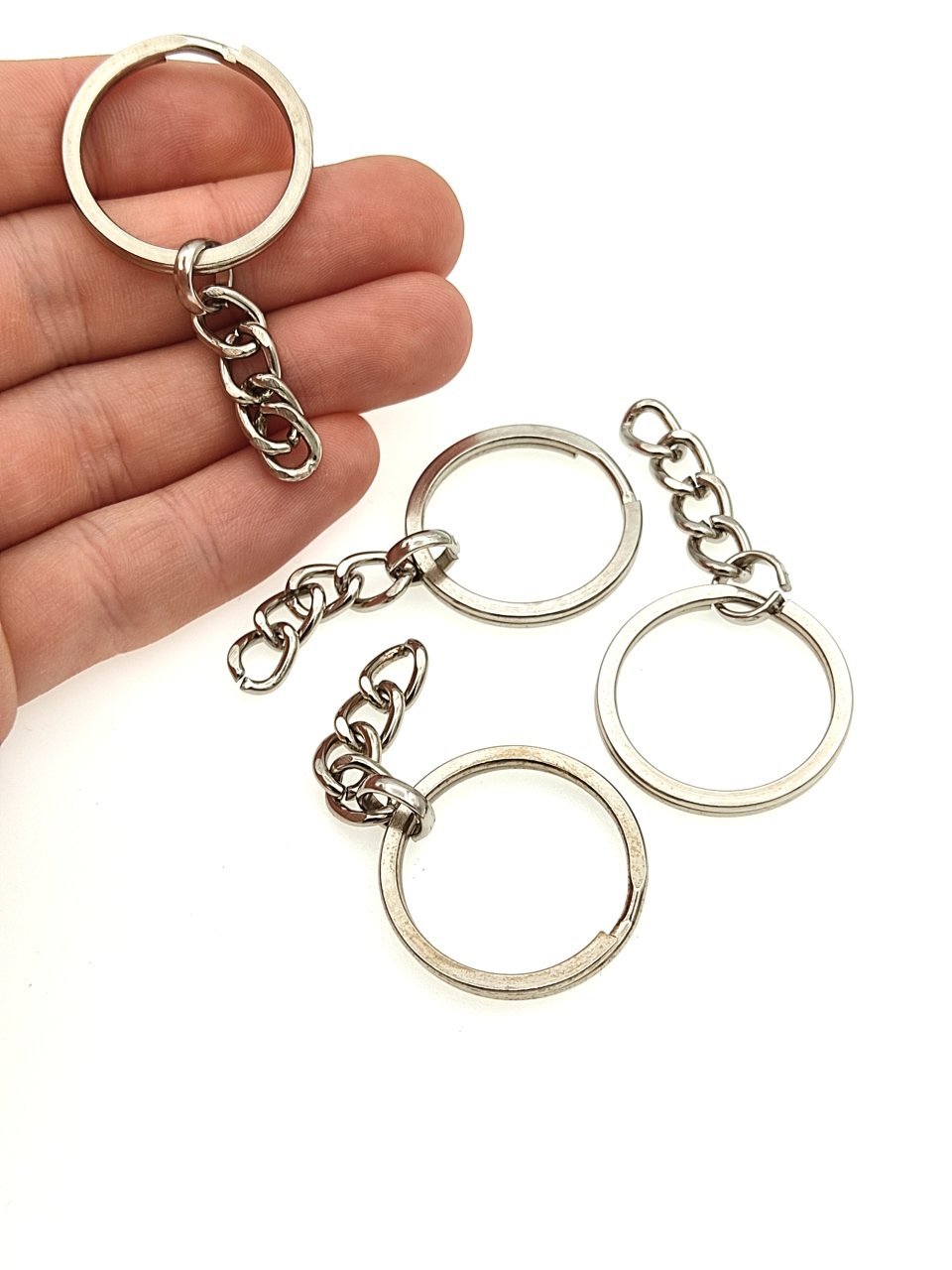 30 mm Zincirli Ezme Anahtarlık Halkası