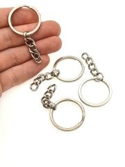 30 mm Zincirli Ezme Anahtarlık Halkası