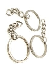 30 mm Zincirli Ezme Anahtarlık Halkası