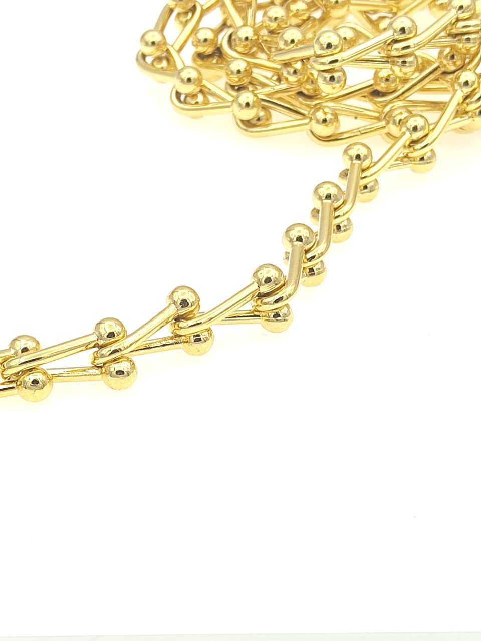 10 mm Altın Kaplama  Burgu Tiffany Zincir