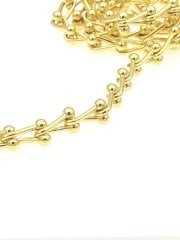 10 mm Altın Kaplama  Burgu Tiffany Zincir