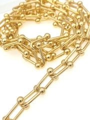 10 mm Altın Kaplama Tiffany Zincir