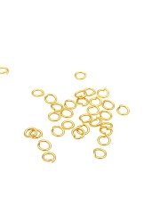 1.2 x 6 mm Altın Kaplama Prinç Halka
