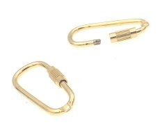 Altın Kaplama Dağcı Kilit 35 x 17 mm